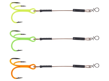 UV Stinger Rigs mit clip 3 Farben - 3,5 cm - Haken #8